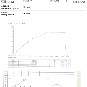 Heat treatment report